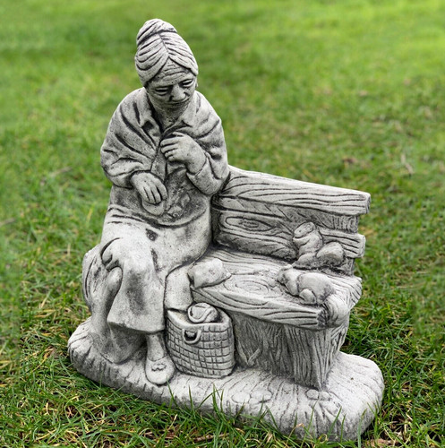 Woman bench statue - woman,