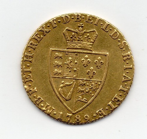 1789 gold guinea george - 1789, iii