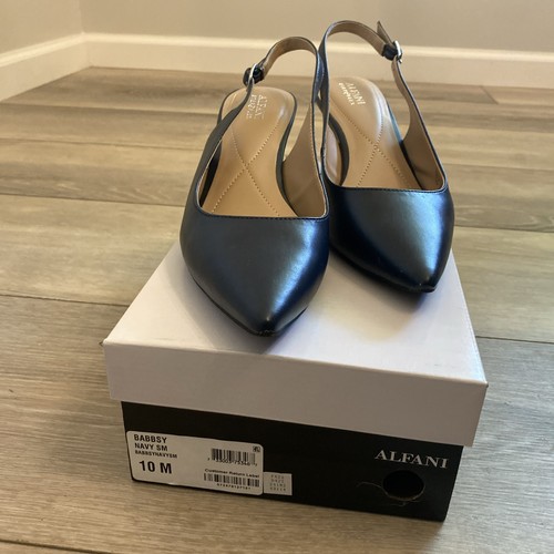 Alfani womens 10m navy - womens,