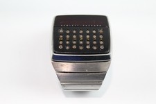 Vintage Hewlett-Packard HP-01 LED Calculator Watch Quartz WORKING