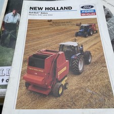 New Holland/ ford roll belt baler  640/650-12 page sales brochure 1993