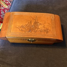WOODED JEWELLERY BOX ENGRAVED