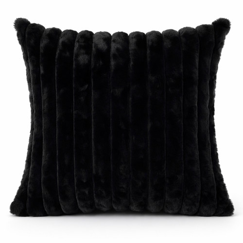 Ribbed plush cushion covers - ribbed,