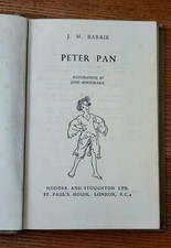 PETER PAN  Vintage Book By J. M. Barrie 1949  Illustrated