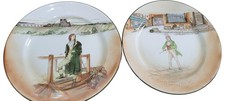 Royal Doulton Dickens Ware Plates Set Sydney Carton Dick Swiveller 11"