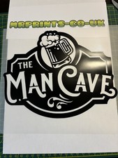 Man Cave Wall Sticker, Vinyl