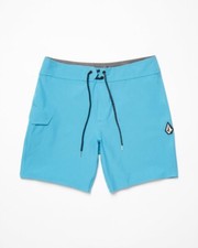 VOLCOM - Mens Lido Solid Mod 18" Boardshorts - Bay Blue - Beach/Summer Shorts