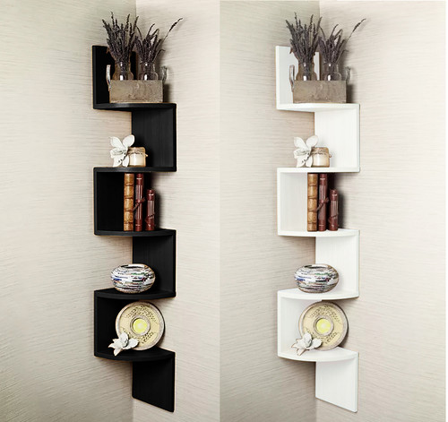 Modern floating wall shelves - wall,