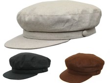 Linen Barge Cap Mariner Fiddler Hat Sailor Bretton Captain Yarmouth Lined Hat