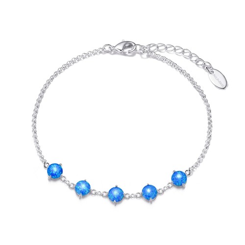 Synthetic blue opal gemstone - blue,