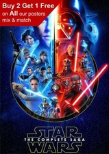 Star Wars The Complete Saga 2020 Poster A5 A4 A3 A2 A1