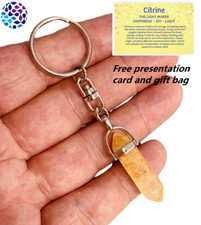 Citrine Keyring Point wand