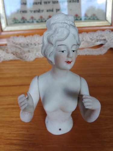 Vintage german bisque pin - german,