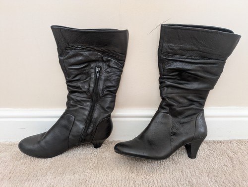 Dune ruched leather calf