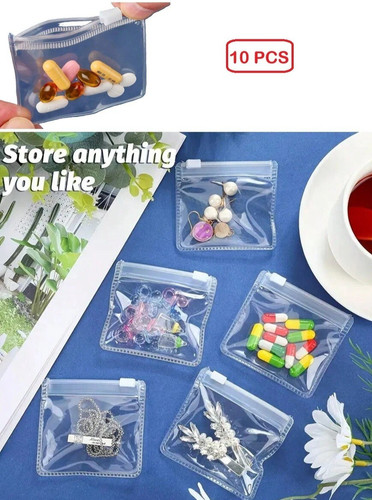 Clear pvc zip lock - clear, 10
