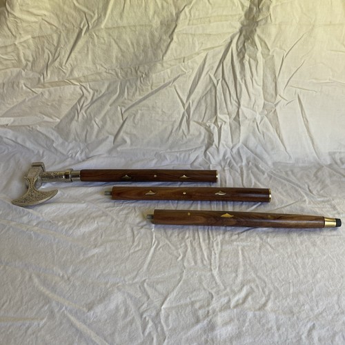 Solid pewter axe handle - pewter,