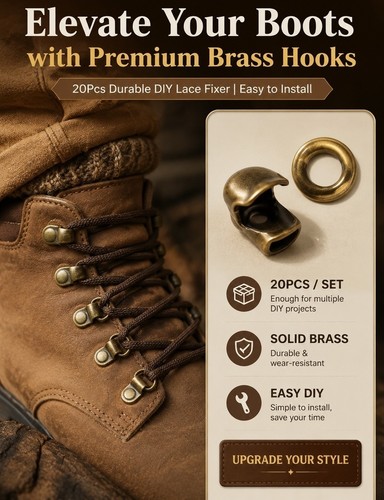 20pcs brass boot hooks - boot, shoe