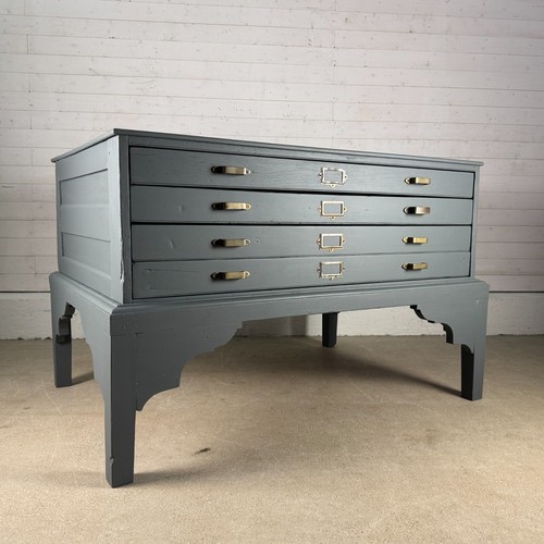Large painted antique drawer - painted, 4