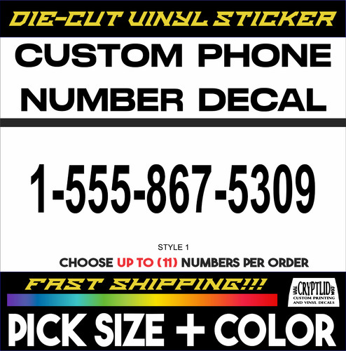 Custom phone number - phone, sticker