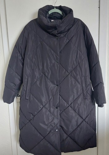 Black puffa coat size 24 - puffa,