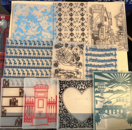 Lot embossing folders - 10,