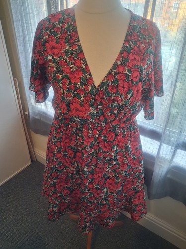 Shein red smock - shein,