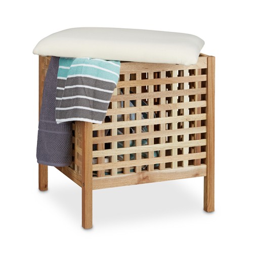Bathroom stool walnut with