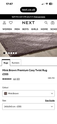 Brand new large next mink - new,