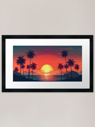 Retro style beach - , setting