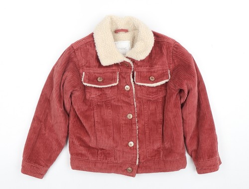 Next girls red corduroy sherpa - next,
