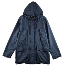 Fred Perry Mens Blue Parka