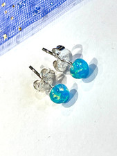 Opal Blue Green Shimmering 4mm
