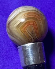 1896 Victorian Silver & Agate