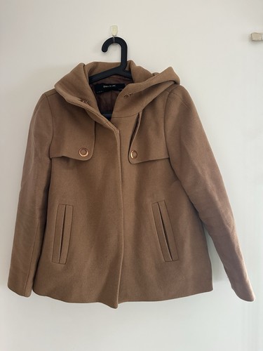 Zara hooded beige brown - beige/brown, short