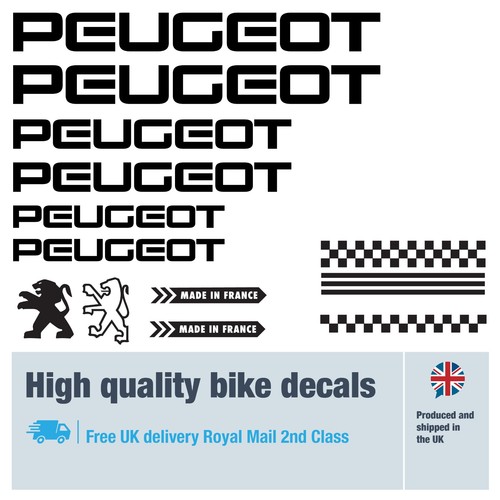 Peugeot classic bike decals - peugeot,