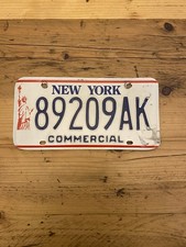 Vintage New York - COMMERCIAL - US Car License Plate 89209AK