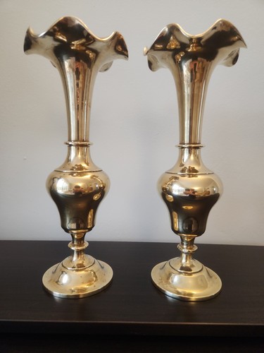 Vintage solid brass trumpet - brass,
