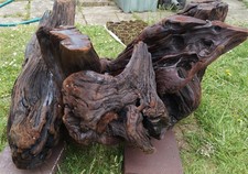 Large square Wooden Coffee Table One Piece with Glass Top