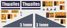 THWAITES 3 TONNE DUMPER DECALS