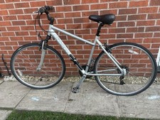 Carrera Crossfire 18" frame Ladies Hybrid Bike White Gold Colour.