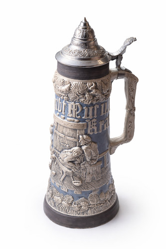 German beer stein pewter - german,