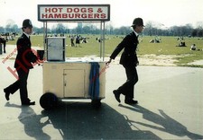 Picture Postcard:-Ben Van Eck, Warme Hap, Police, Hot Dogs Stall [Art Unlimited]