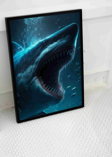 Great white shark poster - shark, teeth
