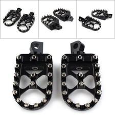 Wide Black Foot Peg MX Style For Harley Dyna Sportster Iron 883 Fatboy Bobber