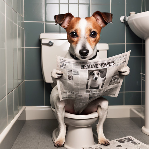 Jack russell toilet metal - jack,
