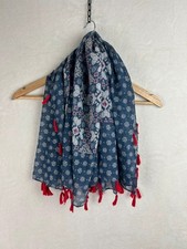 FatFace Blue Printed Tassel