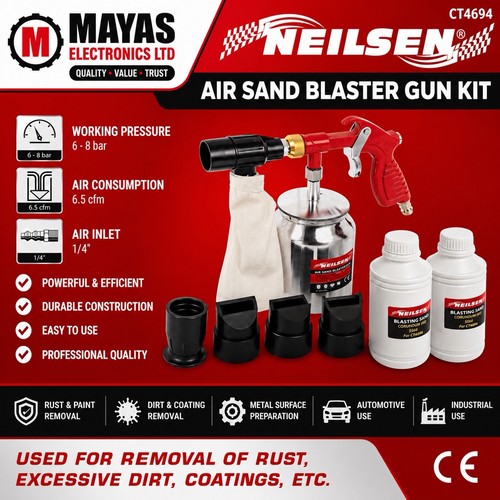Air sandblaster gun kit - air,