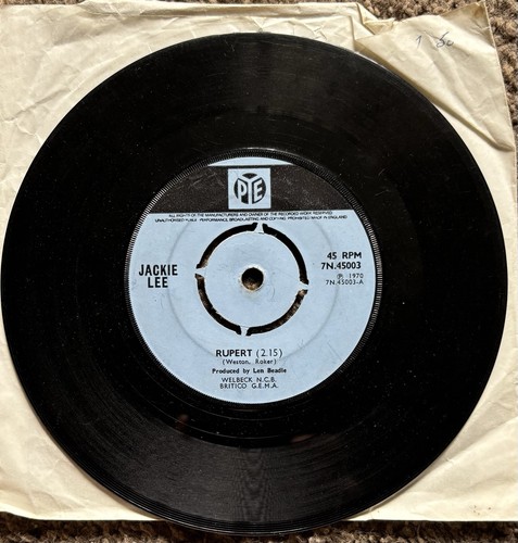 Jackie lee rupert vinyl - rupert, record