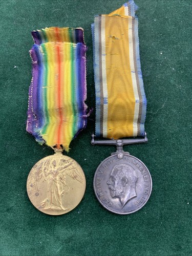 194 ww1 medal pair awarded - 194-18,