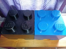 2XGenuine Lego Storage Brick Cube  Stackable Container Box Extra large 
